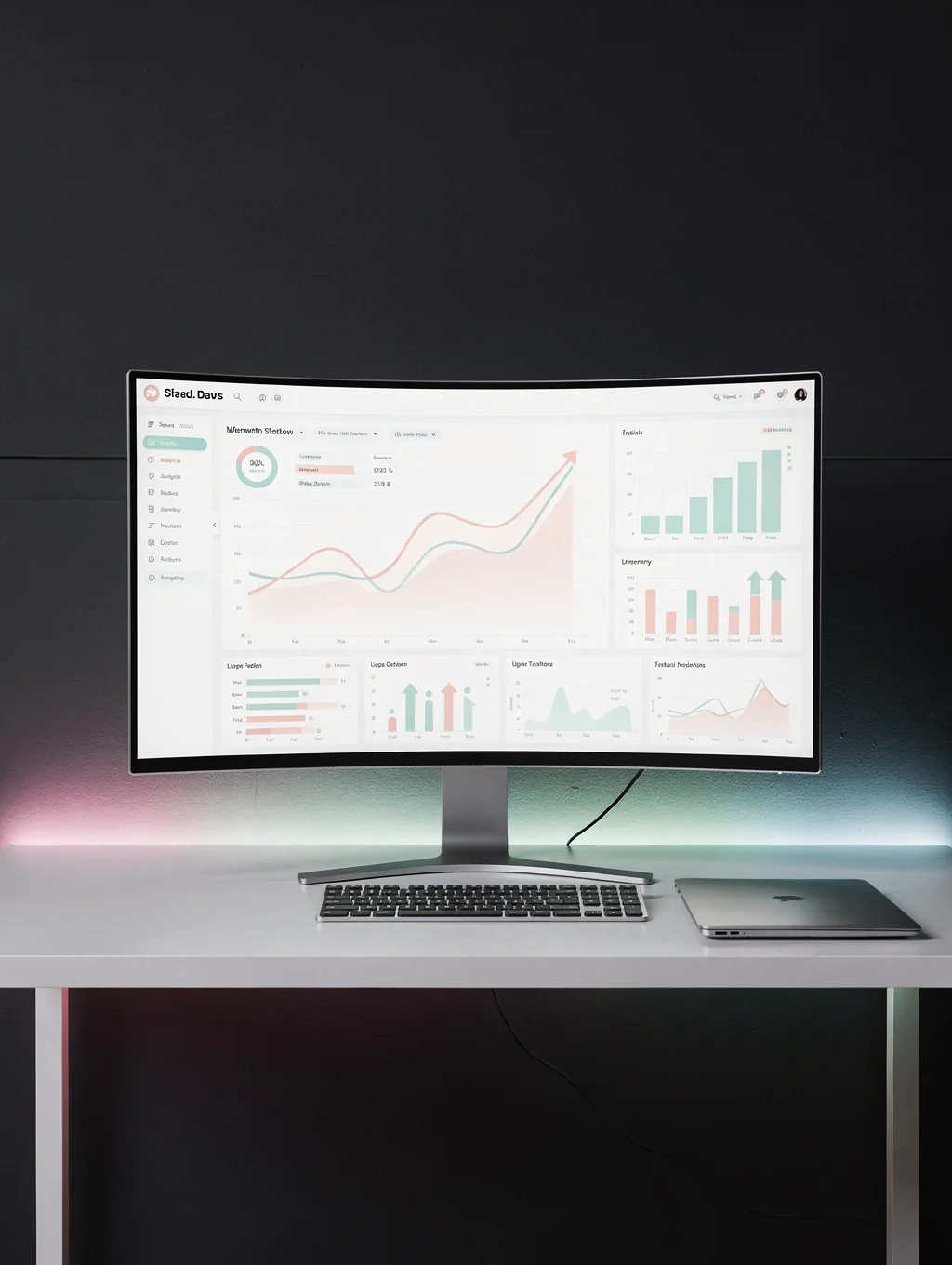 Digital data streams on screen