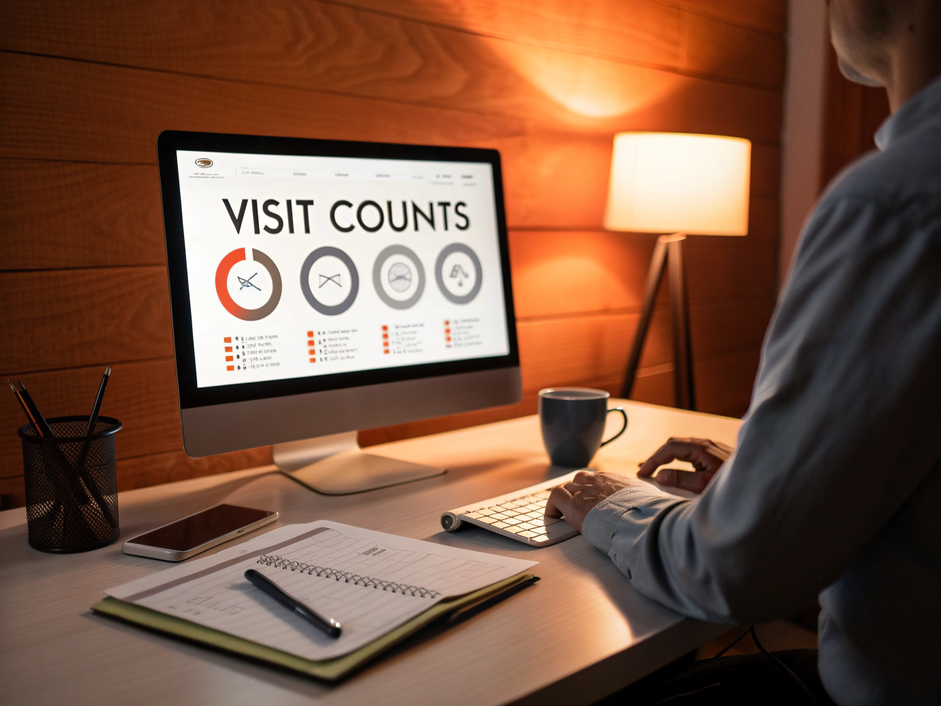 Analyst reviewing media consumption metrics